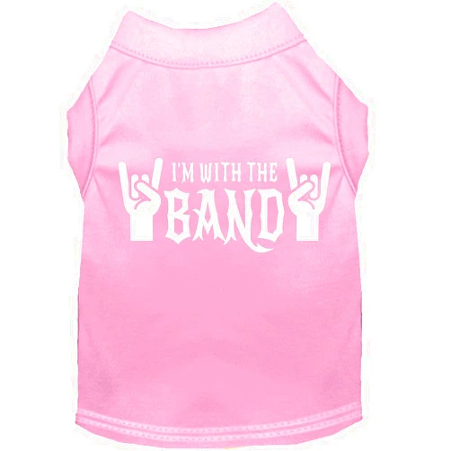 Mirage Pet Products With the Band Screen Print Shirt, Large, Light Pink