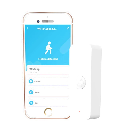 SENCKIT WiFi PIR Motion Sensor: Smart Indoor Motion Detector with App Notification Alerts & Records, Battery Included, Infrared Movement Detector for Remote Monitor and Home Automation (1-pack)
