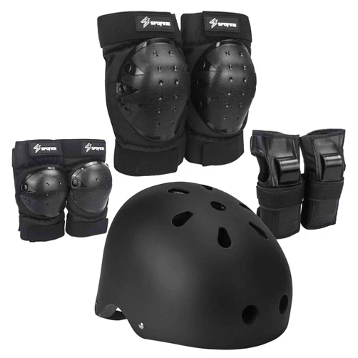 S SPOFINE Kids Bike Helmet, Toddler Helmet for Youth Adult, Knee Pad Elbow Pad Wrist Guard Protective Gear Set for Skateboard, Bike, Skating, Cycling
