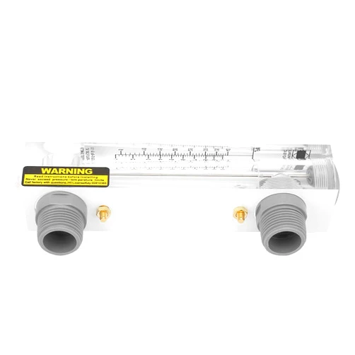 VBESTLIFE LZM-25 Acylic Flowmeter, 1-10GPM Liquid Meter, Water Tube Design Liquid Flowmeter Measure, Button Panel Type Water Meter, Thread Interface, External ZG1