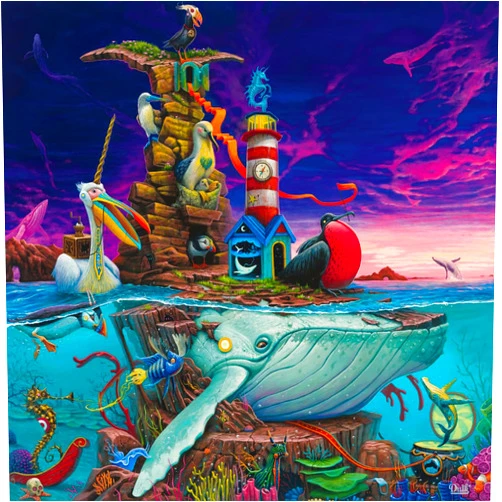 Ravensburger Archipelago 500 Piece Jigsaw Puzzle | Oceanic Refuge Art by Dulk | Eco-Inspired Visuals | Premium Quality