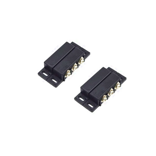 TAKHRWOD 2X Magnetic Reed Switch Normally Open Closed NC NO Door Alarm Window Security/Magnetic Door Switch/Magnetic Contact Switch/Reed Switch, DC 5Vto12V Light (Black)
