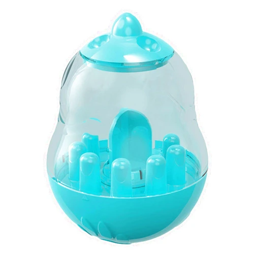 Ulafbwur Dog Treat Dispensing Ball, Pet Toy for Food Rations, Adjustable Food Leakage Toy Ball, Interactive Pet Feeder Toy, Relieve Boredom with Bite-Resistant Food Leaking Toy Ball for Dogs Sky Blue