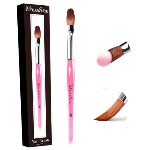 MelodySusie Kolinsky Acrylic Nail Brush,80% Kolinsky Hair,Professional Nail Art Brush for Acrylic Application,Nail Extension, 3D Nail Carving