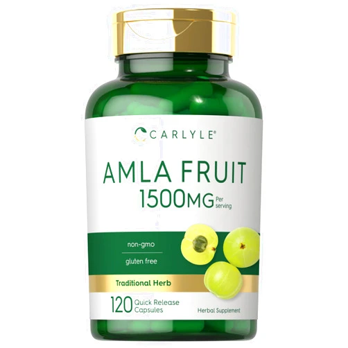 Carlyle Amla Capsules 1500mg | 120 Count | Amalaki Fruit | Non-GMO and Gluten Free Supplement