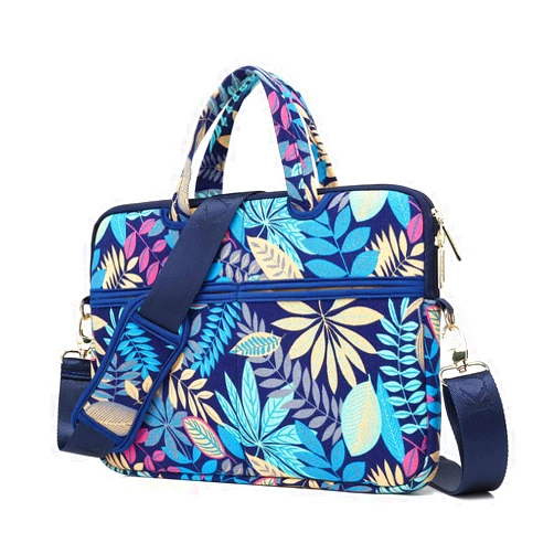Kayond Forest Series Bule Patten Waterproof Laptop Shoulder Messenger Bag Case Sleeve for 12 Inch 13.3 Inch Laptop