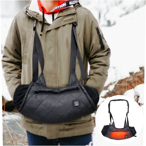 RosinKing Heated Hand Warmer Muff Rechargeable Winter Unisex Warm Neck Hanging Gloves Whit 3 Heat Modes Waterproof Hand Warmers Bag for Outdoor Hunting, Camping, Hiking, Xmas Gifts