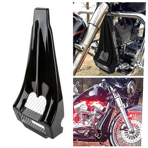 Psler Stretched Chin Spoiler Scoop for Touring Road Glide Street Glide 1997-2013(Bright black)