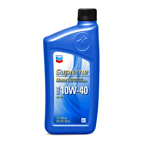 Chevron Supreme (220059719-12PK) 10W-40 Motor Oil - 1 Quart, (Pack of 12)