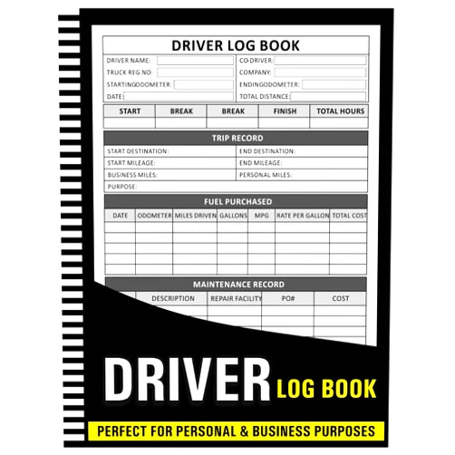 Nelson Bourn Driver Log Book: Daily Record Book to Track Driving Hours, Trip & Maintenance Record, Fuel Purchased, A Comprehensive Guide for Professional Drivers and Truckers