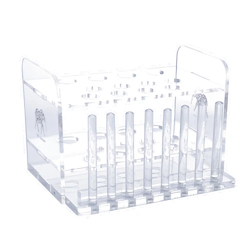 Tililly Concepts Aquarium Test Tube Holder, Hand-Made Rack w/ 8 Cap Holders for use w/API and TC Glass Test Tubes