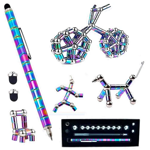 Noxozoqm Magnetic Pen, Fidget Pen, Magnet Pen Fidget Toy Relieve Pressure Novel Toy Gift