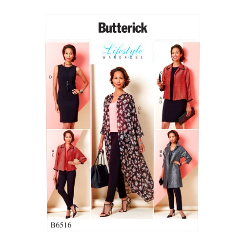 Butterick Patterns Misses, Dress and Pants Jacket, E5 (14-16-18-20-22)