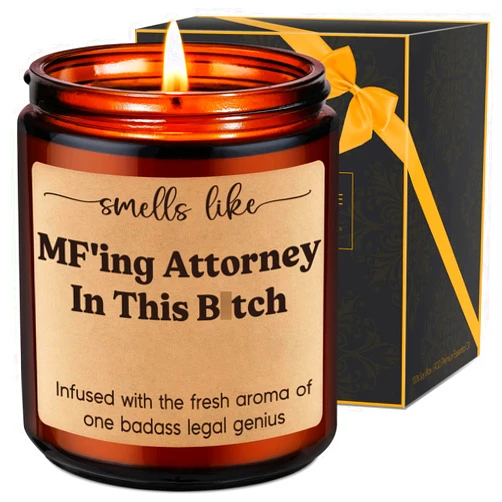 Fairy's Gift Candle, Lawyer Gifts for Women Men, Attorney Gift Ideas - Law School Graduation Gifts, Law School Acceptance, Bar Exam, Law Student Gifts, Funny Gifts for Lawyers, Future Lawyer