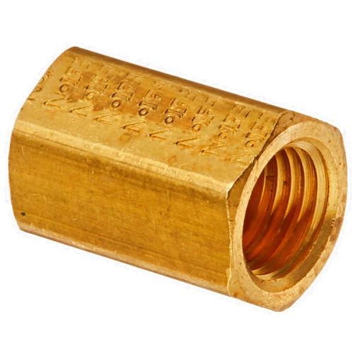 Weatherhead Eaton Weatherhead 302X2 Brass CA360 Inverted Flare Brass Fitting, Union, 1/8