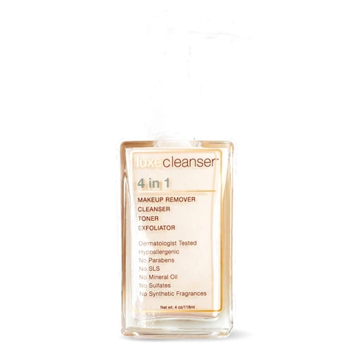 LUXEBEAUTY Luxe Cleanser All-in-One Hypoallergenic Face Cleanser + Natural Makeup Remover Face Wash + Exfoliator for All Skin Types – No Parabens, No Silicones – W/ Organic Botanicals: Thyme, Pineapple & Papaya