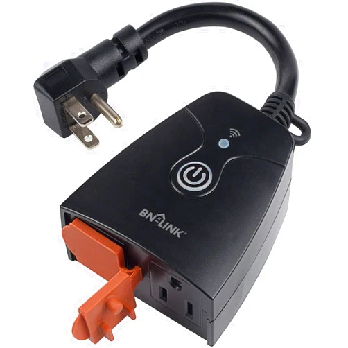 BN-LINK Outdoor Smart Dual Outlet, Heavy Duty Wi-Fi Plug, Independent Control Outlets, Compatible with Alexa and Google Assistant 2.4 GHz Network only