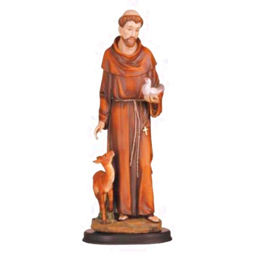 George S. Chen Imports 5-Inch Saint Francis Holy Figurine Religious Decoration Statue Decor
