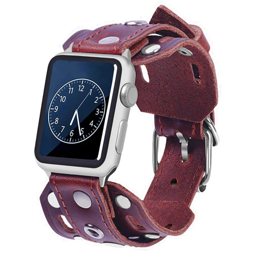 VIKOROS Wide Leather Cuff Compatible with Apple Watch Series 9 8 7 6 5 4 3 2 Ultra SE 49mm 45mm 44mm 40mm 38mm 41mm 42mm Band for Men Women Boho, Punk Goth Military Viking Bracelet Smart Watch Strap for iWatch Bands