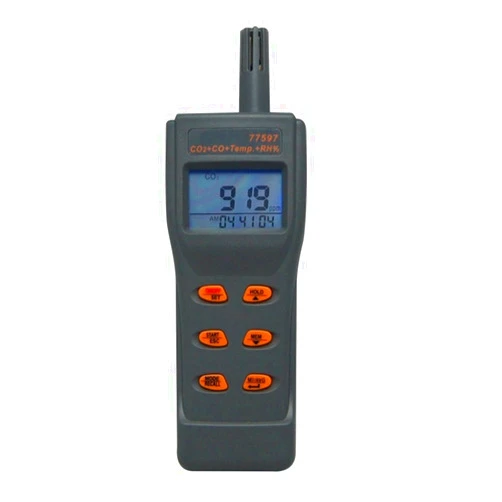 BinLi Handheld Air Quality Meter Tester 6 in 1 CO2/CO/Temperature/RH/DP/WB Detection Instrument Analyzer Datalogger With USB Cable Software