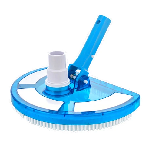 U.S. Pool Supply Weighted Pool Vacuum Head, Transparent Curved Half Moon Body - Swivel Connection, Pole Handle - for Above Ground & Inground Swimming Pools – Vinyl Liner Floor, Wall, Corner Cleaner