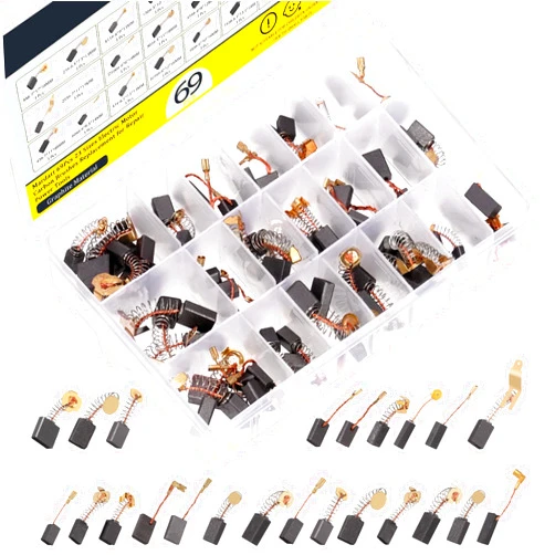 Mardatt 69Pcs 23 Sizes Electric Motor Carbon Brushes Replacement for Repair Power Tools and Motors Part