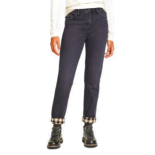 Eddie Bauer Women's Boyfriend Flannel-Lined Jeans