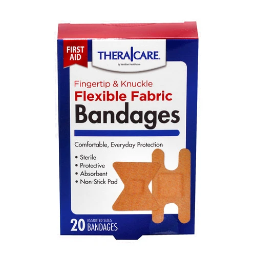 Thera Care Thera|Care Flexible Fabric Fingertip and Knuckle Bandages | Fingertip and Knuckle, 20 Count