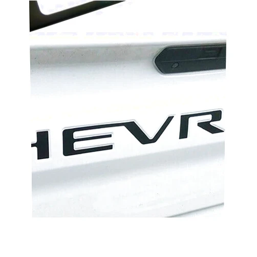 APSG Tailgate Inserts Letters Compatible for 2019 2020 2021 2022 2023 2024 Silverado, 3D Raised Adhesive Decals Letters, Tailgate Emblems Inserts Letters - Matte Black