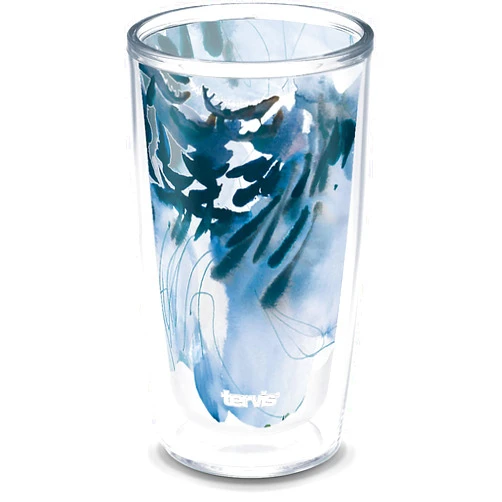 Tervis Made in USA Double Walled Kelly Ventura Insulated Tumbler Cup Keeps Drinks Cold & Hot, 16oz, Bloom Slate