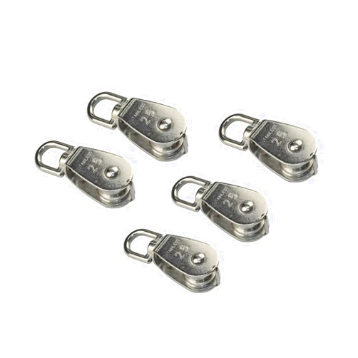 OUZINE Pulley 5PCS Stainless Steel 304 Single Sheave Swivel Eye Rope Pulley 15mm 20mm 25mm 32mm 50mm Rigging Hardware Lifting Swivel Pulley (Size : 20mm)