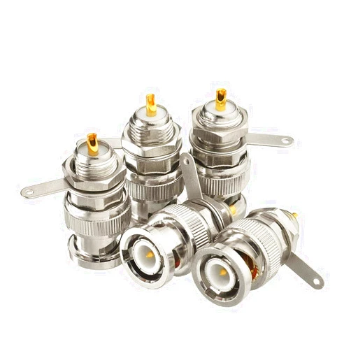 Superbat BNC Male Plug Nut Bulkhead Solder RF Connector Adapters for Antennas Ham Radio Camera 5pcs