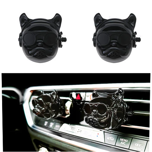 Beolee.Dan Car Air Fresheners Vent Clips for Festival Car Accessories Interior Decorations for Men Women Teens,Handsome dog's head Decoration,Car Scents Truck Stuff,Funny Festival Gifts for Friend(black)