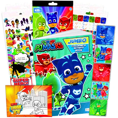 Disney Studios PJ Masks Coloring Book with Stickers Bundle