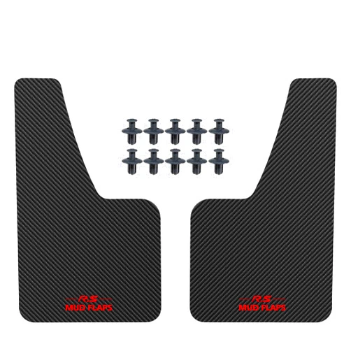 XUKEY 2pcs Black Universal Mudflaps for Car SUV Van Hatchback UTV ATV Front Rear Mud Flaps Splash Guards Fender Flares Mudguard with Hardware 14.17''x 8.27''(