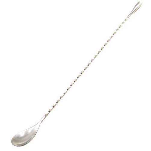 GFDesign 15.7“ Extra Long Cocktail Mixing Spoon Set Food-Grade 18/8 Stainless Steel Stirrer Spiral Pattern Bar Cocktail Shaker Spoon for Ice Cream Smoothies Malts Milkshakes Juice Coffee Tea Drink