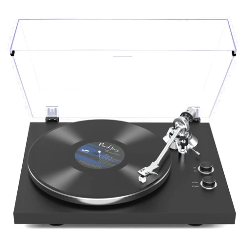 Retrolife Turntables Belt-Drive Record Player with Wireless Output Connectivity, Vinyl Player Support 33&45 RPM Speed Phono Line USB Digital to PC Recording with Advanced Magnetic Cartridge&Counterweight Black