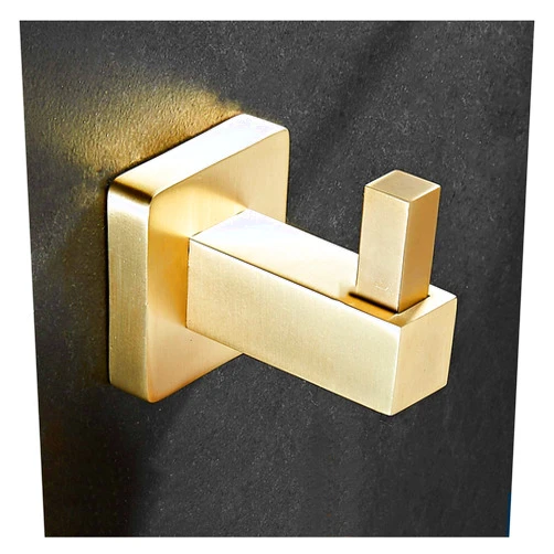 Wanhaishop KGDC Coat Rack Wall Mounted Wall- Mounted Coat Hook Brass Solid Coat Hook Wall Hanging Simple Coat Single Hook Living Room Bedroom Clothes Single and Double Hook Coat Hooks for Wall (Size : 1hooks)