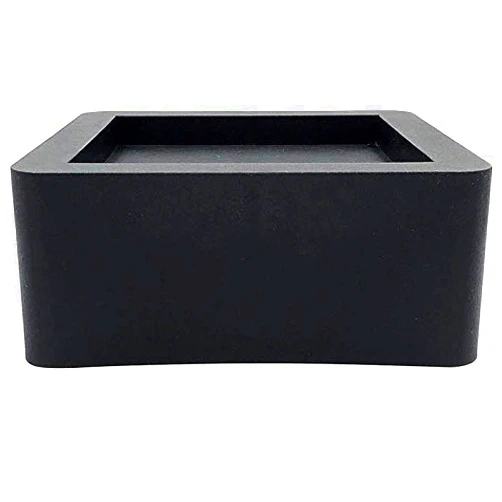 DuraCasa 2 Inch Bed Risers - Fits Up to A Huge 5.5 Inch Wide Bed or Furniture Post, Creates an Additional 2 Inches of Height or Storage! Heavy-Duty Table, Chair, Desk or Sofa Riser (4, 2 Inch Blk)