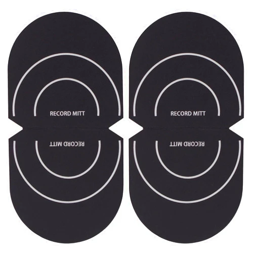 Bestvisse 2Pcs/pack Record Cleaner Mitt Handler Mitt Black Vinyls Record Clip Disc Cleaning Protection Pad for Vinyls Records