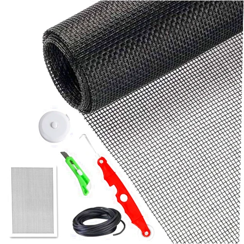 BONLACES Width:48in Length:168in Fiberglass Window Screen Replacement Kit | Includes Full Set of Tools | Suitable for Windows, Screen Doors, and Courtyards | UV Resistant and Durable | Easy to Install