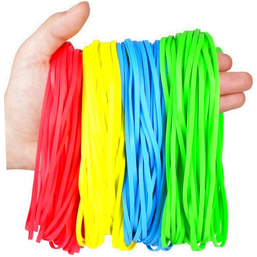LotFancy Large Rubber Bands, 170 Pcs Big Rubber Bands, Assorted Color, Size #117B 7×1/8” Heavy Duty Long Rubber Bands for Trash Can File Folders Office Supplies