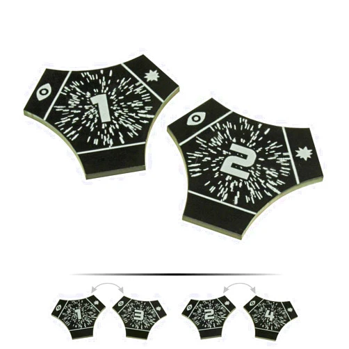 LITKO Space Fighter 2nd Edition Double-Sided Hyperspace Templates Compatible with Star Wars: X-Wing Second Edition, Black (2)