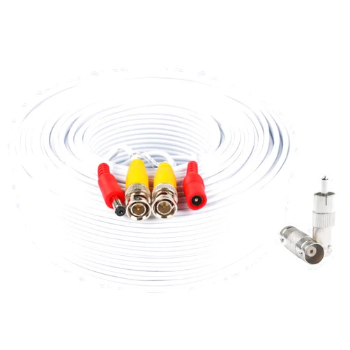 Postta BNC Video Power Cable 200 Feet Video Security Camera Cable Wire with Two Connectors for CCTV DVR Surveillance System