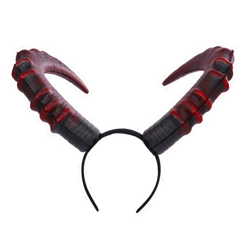 Alodidae Red Devil Horns Headband Large Demon Horn Halloween Costume Cosplay Accessories for Women Men
