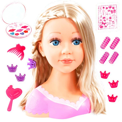 Bayer Design Charlene Super Model Blonde Styling Head with Makeup