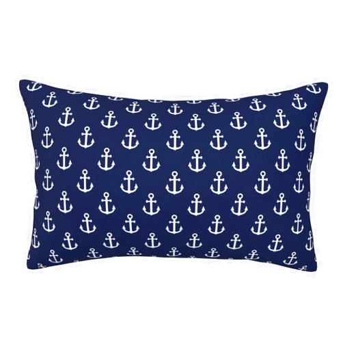 JZDACH Pillow Cases Navy Nautical Anchor Pillow Cover Sleep Pillow Protectors 14x20 Inches with Hidden Zipper for Bed Sofa Home Hotel