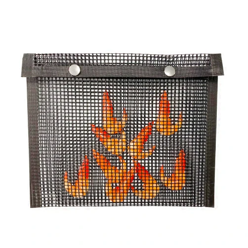 JooWing Non-Stick BBQ Mesh Bag Grill Pad Reusable Heat-Resistant Barbecue Baked Mat Bags for Charcoal Electric Grills&Smokers Pitmasters Heat Resistant Vegetables Grilling Pouches Accessories Tools