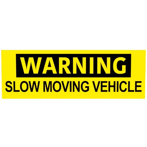 Ten Four Distributions Warning Slow Moving Vehicle Multicolor Premium Decals & Stickers for Every Surface - Walls, Windows, Laptops, Cars, and More Size 9 Inches Pack of 2
