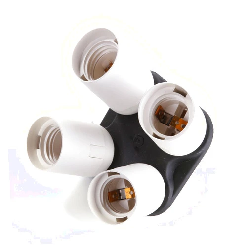 Foto4easy 4 in 1 E27 Base Socket Splitter Light Lamp Bulb Adapter Holder for Photo Softbox